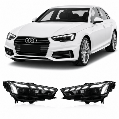 LED Headlights for Audi A4 2017-2019 with DRL & Sequential Turn Signals - AudiGear.com - Headlights