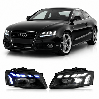 RS Style LED Headlights Assembly for Audi A5 (2008–2012) - AudiGear.com - Headlights