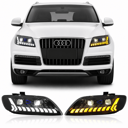 Full LED Projector Headlights for Audi Q7 4L 2006-2015 - AudiGear.com - Headlights