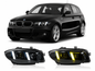 Vekto LED headlights for BMW 1 Series E81 E82 E87 2004-2011, showing close-up of the modern headlight design and LED lighting elements.