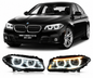 Vekto full LED headlights for BMW 5 Series F10/F18 2011-2017 with plug-and-play headlight assembly, detailed front view.
