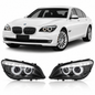 Vekto OEM Xenon HID headlight assembly for BMW 7 Series F01/F02 2009-2013 with AFS, showing the headlight's design and components.