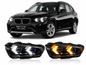 Vekto LED headlights for BMW X1 E84 (2011-2015) showing the headlight assembly with LED bulbs and clear lens.