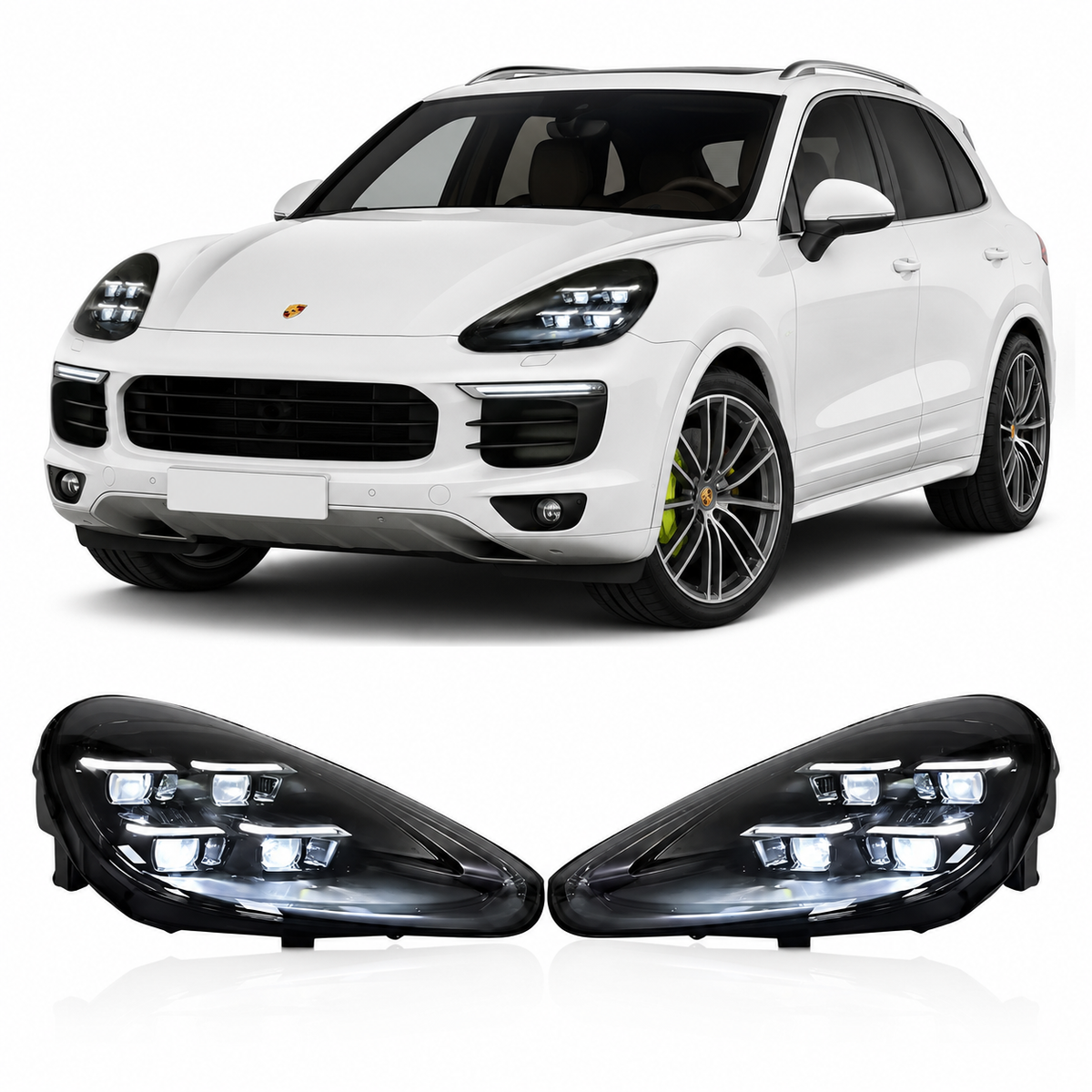 LED Headlights for Porsche Cayenne 958.2 2015-2017 Plug & Play