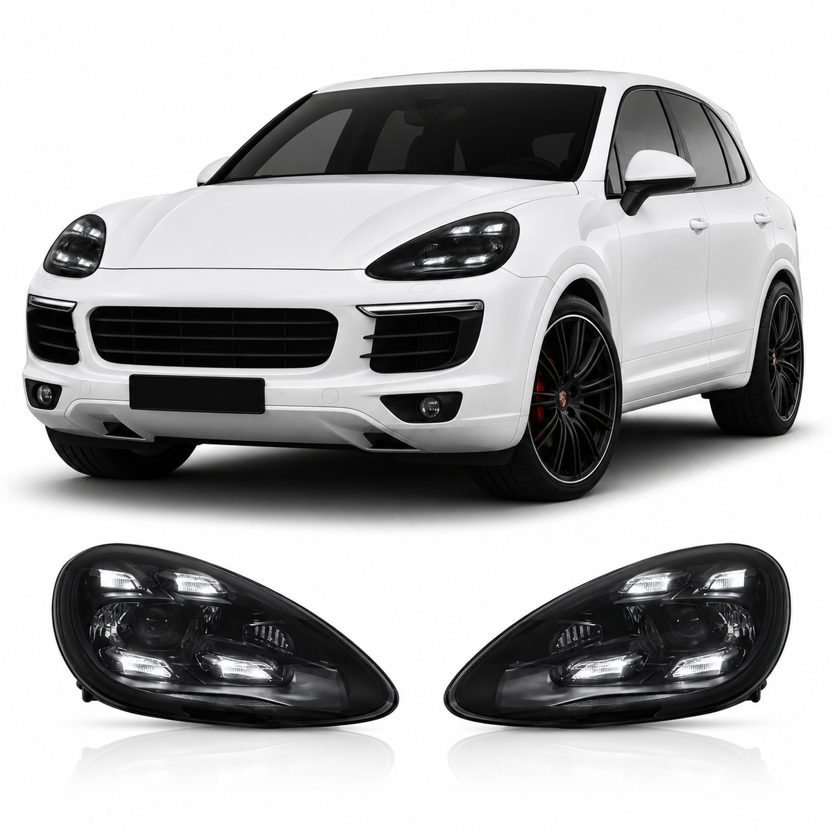 Full LED Headlights for Porsche Cayenne 958.1 2011-2014