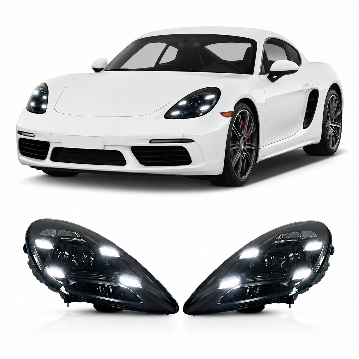 LED Headlights for Porsche 718 Cayman & Boxster 982/982C 2016-2024