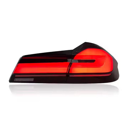 Vekto Full LED LCI style tail lights for BMW 5 Series G30 G38 and M5 F90, featuring sleek LED design and clear lenses.