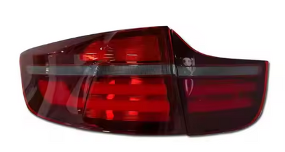 Vekto LED taillights for BMW X6 E71 E72 2007-2014, showing sleek red and clear lens tail light assembly on vehicle.