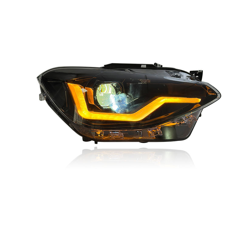 Vekto dual color LED headlights assembly for BMW 1 Series F20 2012-2014, showing front view with LED design