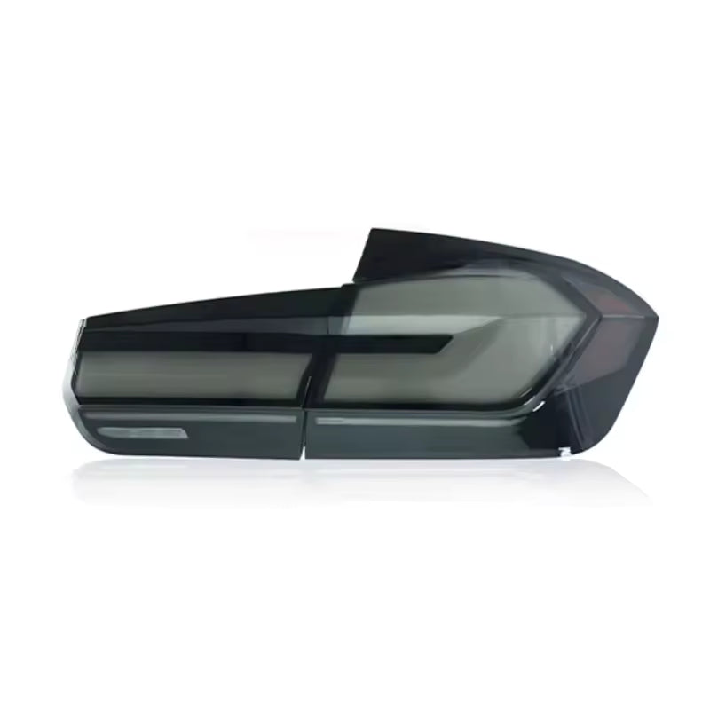 Vekto LED taillights for BMW 3 Series F30/F35 G30, red and white style, installed on 2012-2018 model.