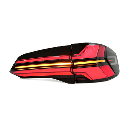 Vekto BMW X5 G05 LCI sequential LED tail lights rear lamp assembly, 2019-2023 model, showing illuminated LED design and red lens.