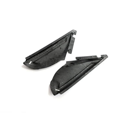 Black dry carbon fiber radiator cooling cover for BMW G87 M2 and G80/G82 M3 M4 by K2 Industries, showcasing sleek textured finish.