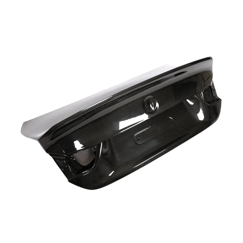 Carbon fiber trunk lid with high ducktail spoiler for BMW F32 4-Series and F82 M4 Coupe by K2 Industries.