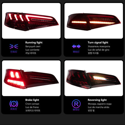 Upgrade Dynamic Animation LED Taillights fit Audi A3 2013-2019 Hatchback Signal Rear Stop Brake Reverse