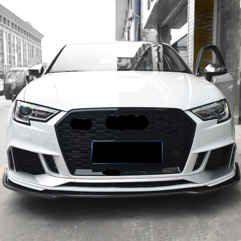 RS3 Style Honeycomb Mesh Grille fits Audi A3 S3 8V.5 2017-2019 RS3 Facelift Mesh Grill Quattro Style