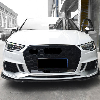 RS3 Style Honeycomb Mesh Grille fits Audi A3 S3 8V.5 2017-2019 RS3 Facelift Mesh Grill Quattro Style