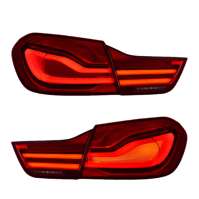 Vekto LED tail lights for BMW F32/F33/F36 4 Series 2013-2020 showing sleek red and clear lens design on vehicle tail section