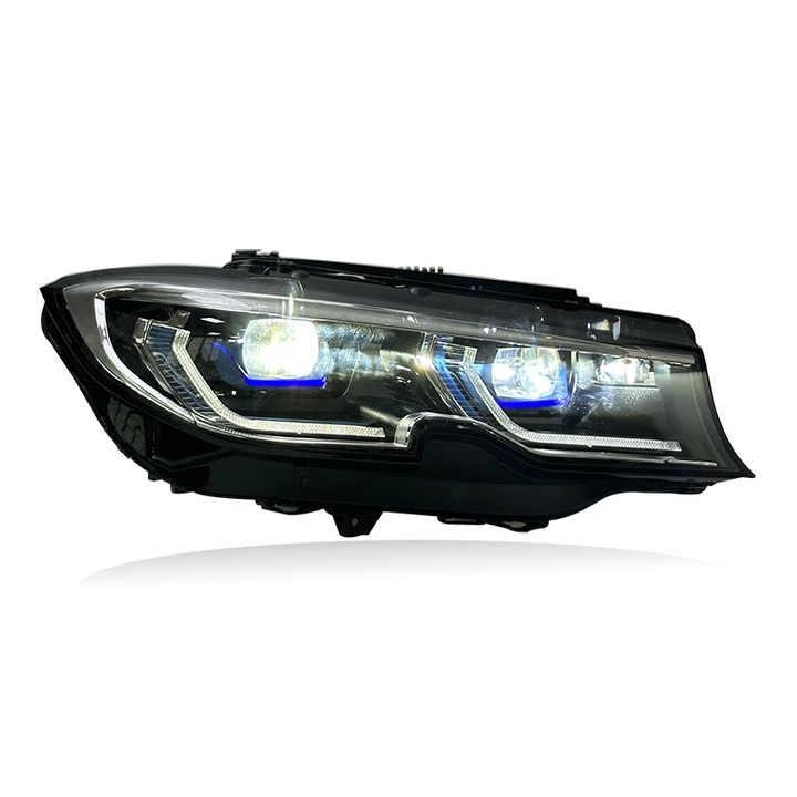Vekto laser triple-color LED headlights for BMW 3 Series G20/G28 and M3 G80, 2019-2022, showcasing the headlight design.