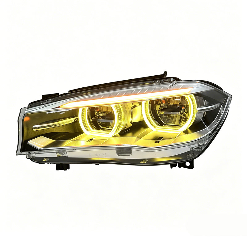 Vekto dual color LED headlight assembly for BMW X5 F15 (2014–2018) showing the modern headlight design with dual color LEDs