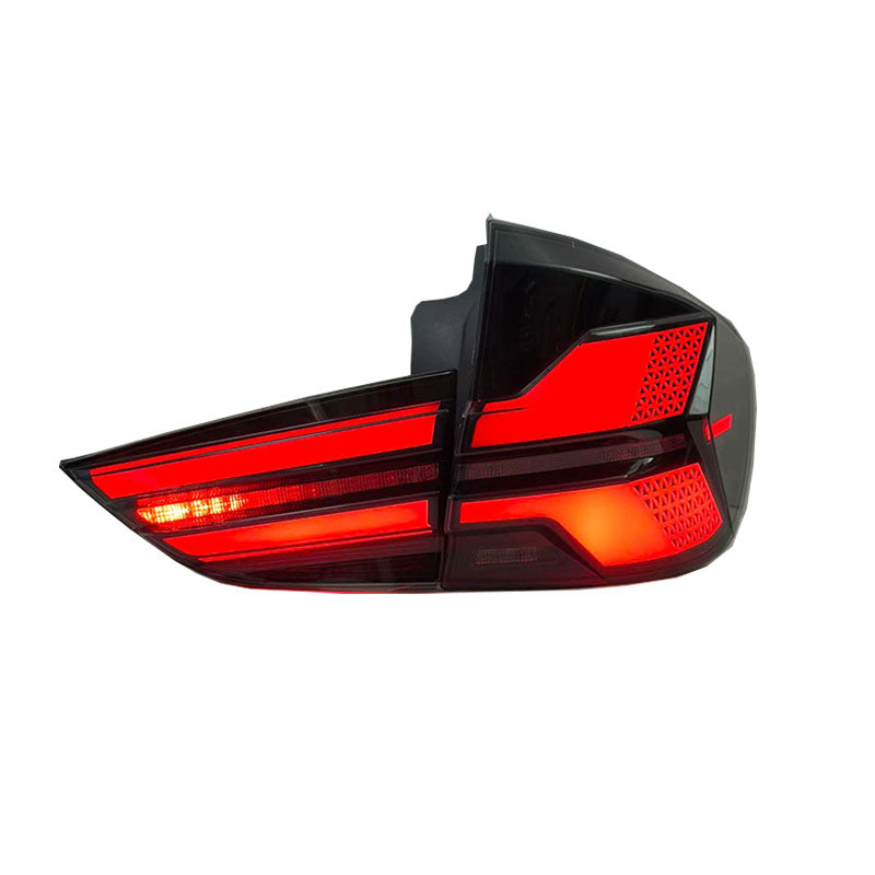 Vekto G05 Style LED tail lights installed on a BMW X1 E84 showing sleek red and clear lens design for enhanced visibility