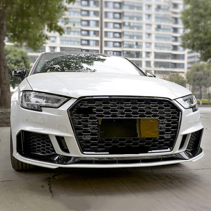 RS3 Style Honeycomb Mesh Grille fits Audi A3 S3 8V.5 2017-2019 RS3 Facelift Mesh Grill Quattro Style