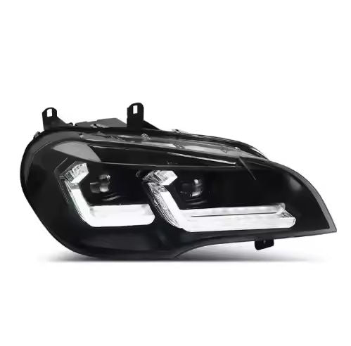 Vekto Laser Style LED Headlights for BMW X5 E70 2007-2013, showing sleek headlight design with bright LED accents.