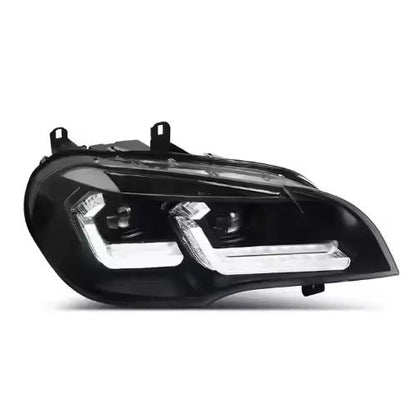Vekto Laser Style LED Headlights for BMW X5 E70 2007-2013, showing sleek headlight design with bright LED accents.