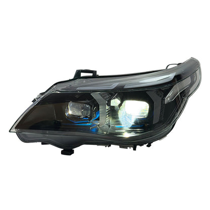 Vekto Snake Eyes LED headlights assembly for BMW 5 Series E60 (2003–2010) with clear lens and modern LED design.