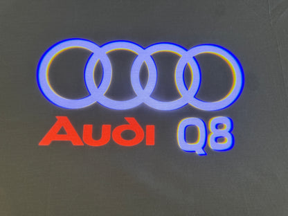 Quartz Ground Shadow Door Puddle Lamp Lighting for Audi Cars and SUVs