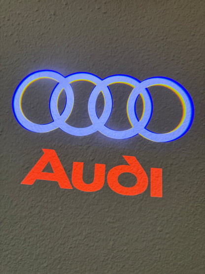 Quartz Ground Shadow Door Puddle Lamp Lighting for Audi Cars and SUVs