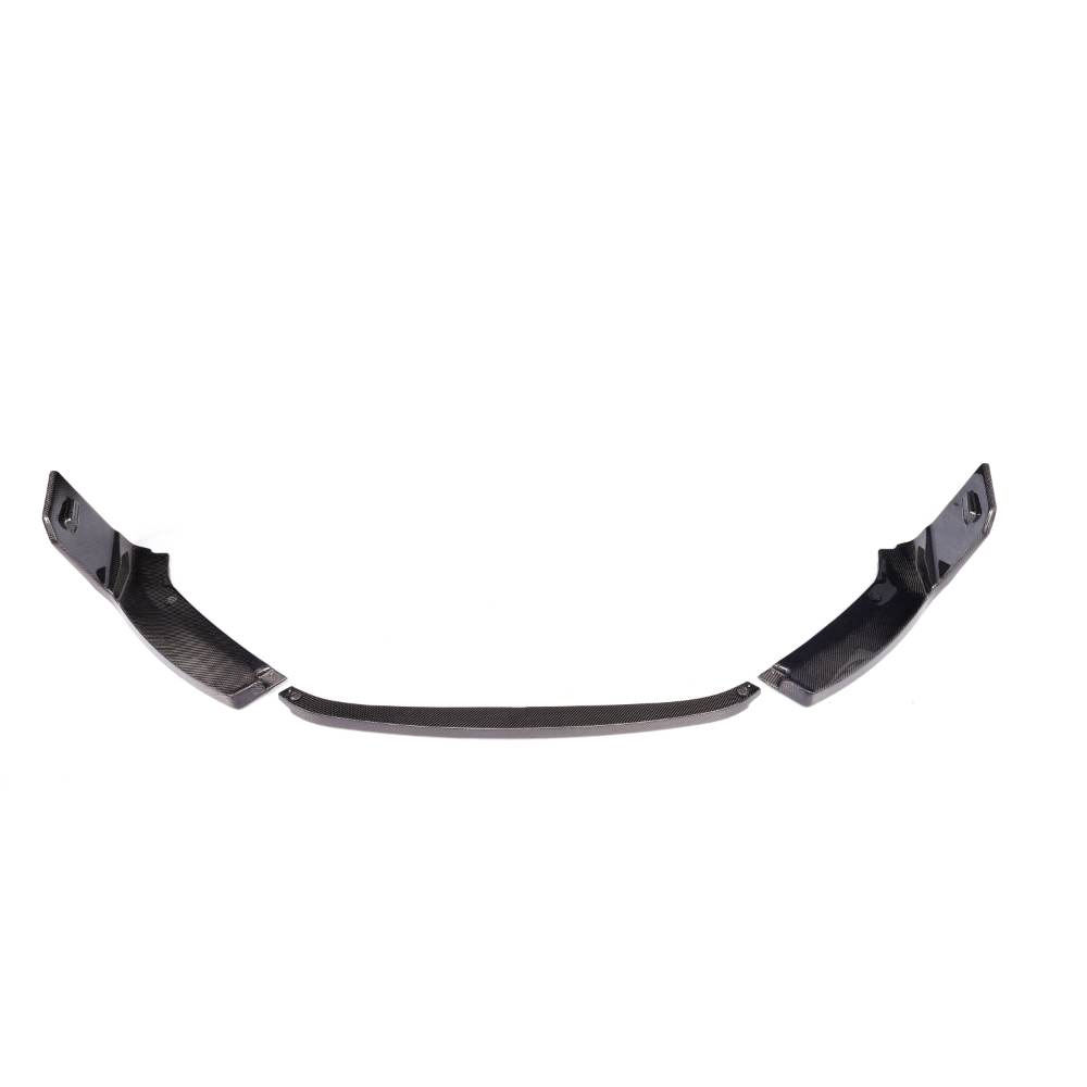 Carbon fiber M style front lip for BMW M2 G87, designed by Palenon Performance, shown on the vehicle in the image.
