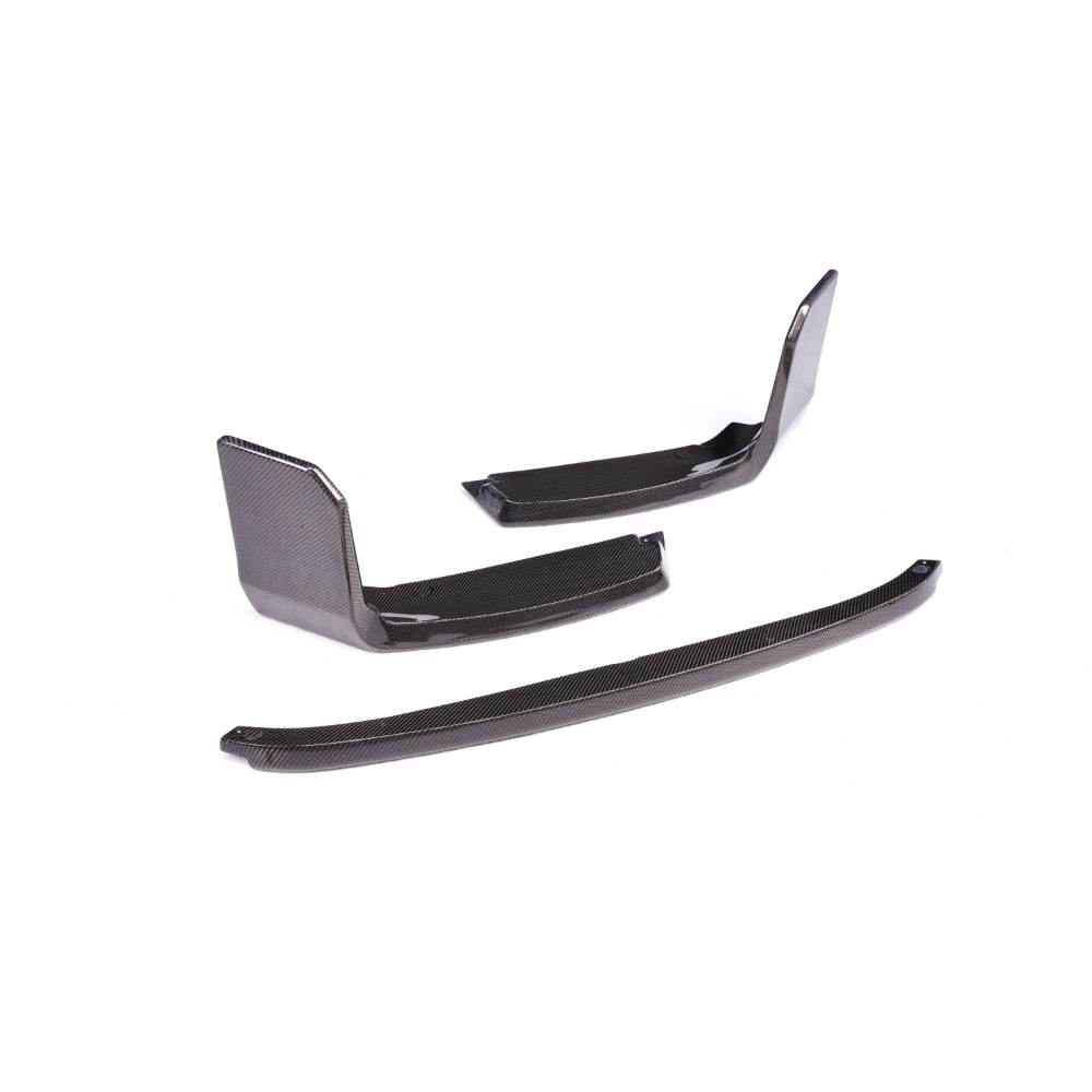 Carbon fiber M Style front lip for BMW M2 G87 by Palenon Performance, shown installed on the vehicle's front bumper.