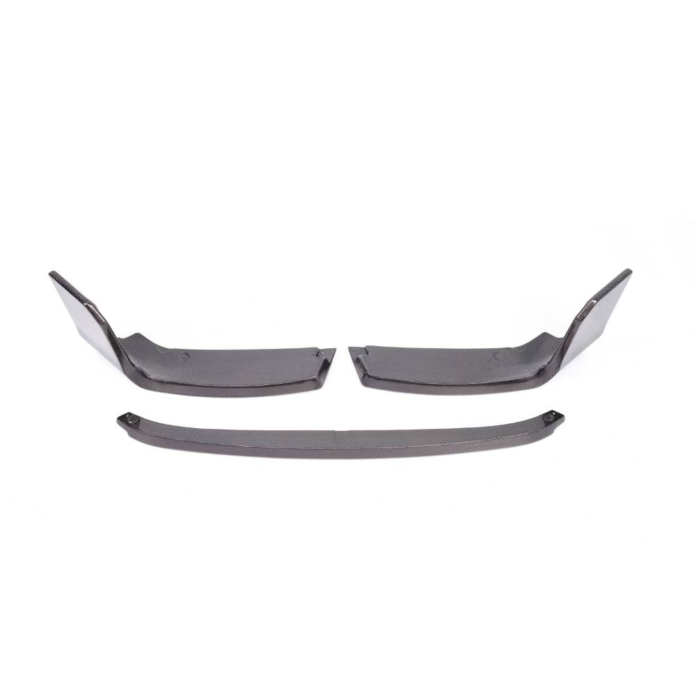Carbon fiber M Style front lip for BMW M2 G87 by Palenon Performance, shown installed on the vehicle's front bumper.