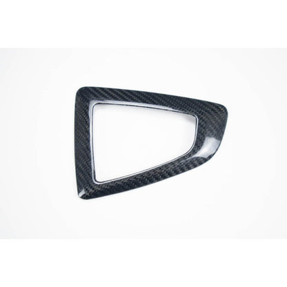 BMW F3x carbon fiber gear surround trims by Palenon Performance, showcasing sleek, textured carbon fiber accents for interior customization.