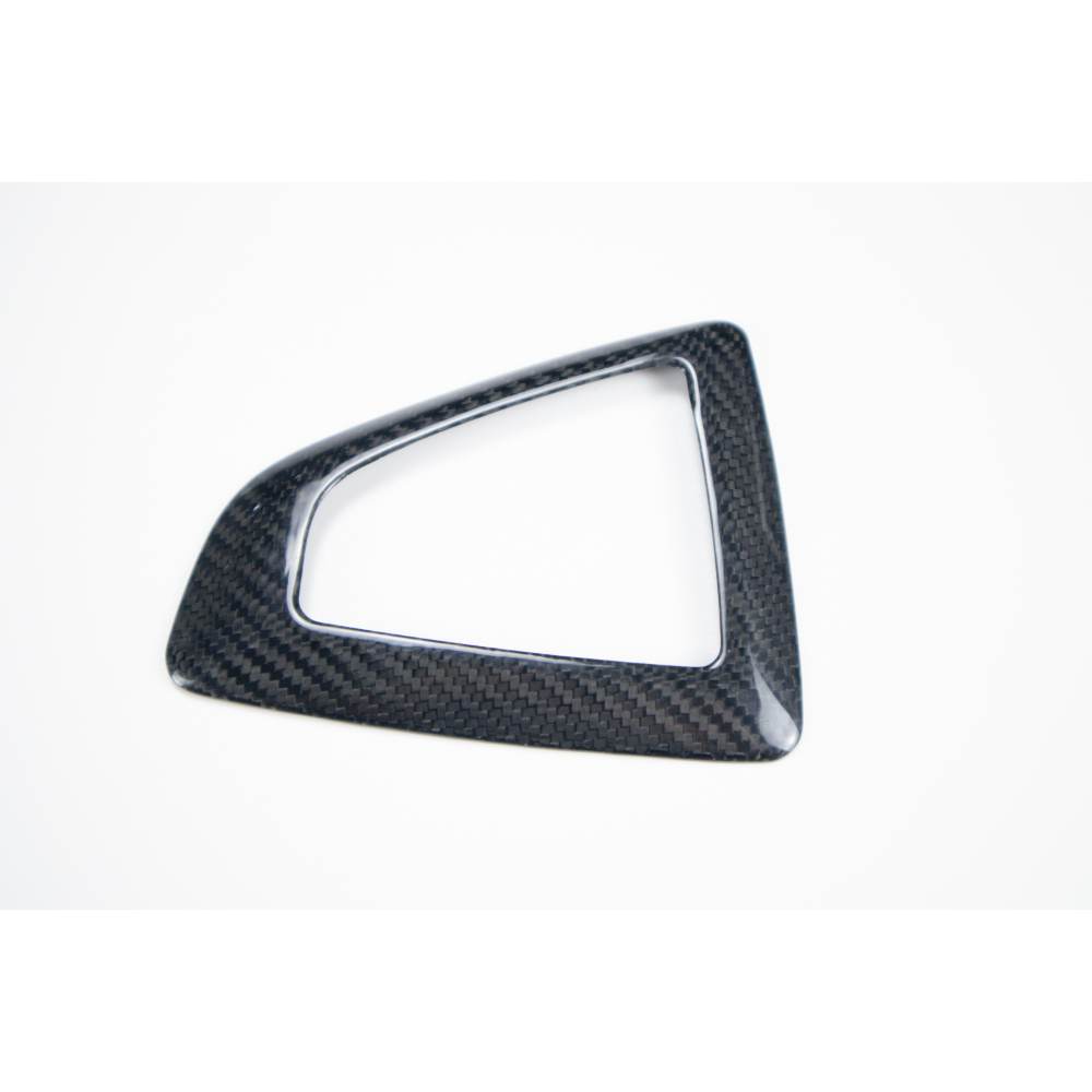 BMW F3x carbon fiber gear surround trims by Palenon Performance, showcasing sleek, textured carbon fiber accents for interior upgrades.