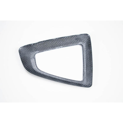 BMW F3x carbon fiber gear surround trims by Palenon Performance, showcasing sleek, textured carbon fiber accents for the interior.