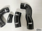 Autobahn Autoworx VW Audi MQB 1.8 and 2.0 TSI boost hose kit with black silicone hoses and metal clamps for engine performance.
