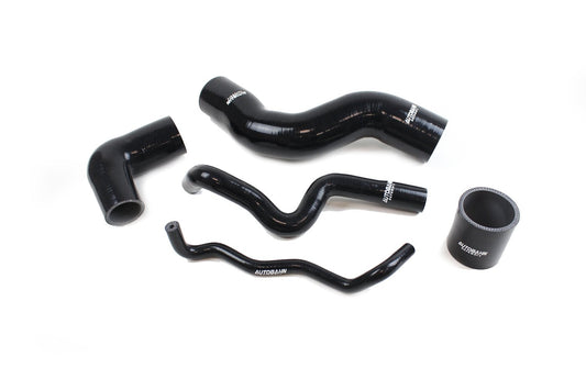 Autobahn Autoworx VW MK4 Golf Jetta Beetle GTI GLI 1.8T boost hose kit installed in engine bay with hoses and fittings visible.