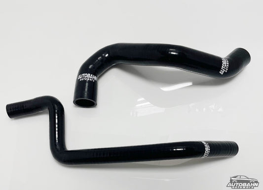 Autobahn Autoworx VW Corrado SLC VR6 coolant bottle delete hose kit showing black hoses and fittings.