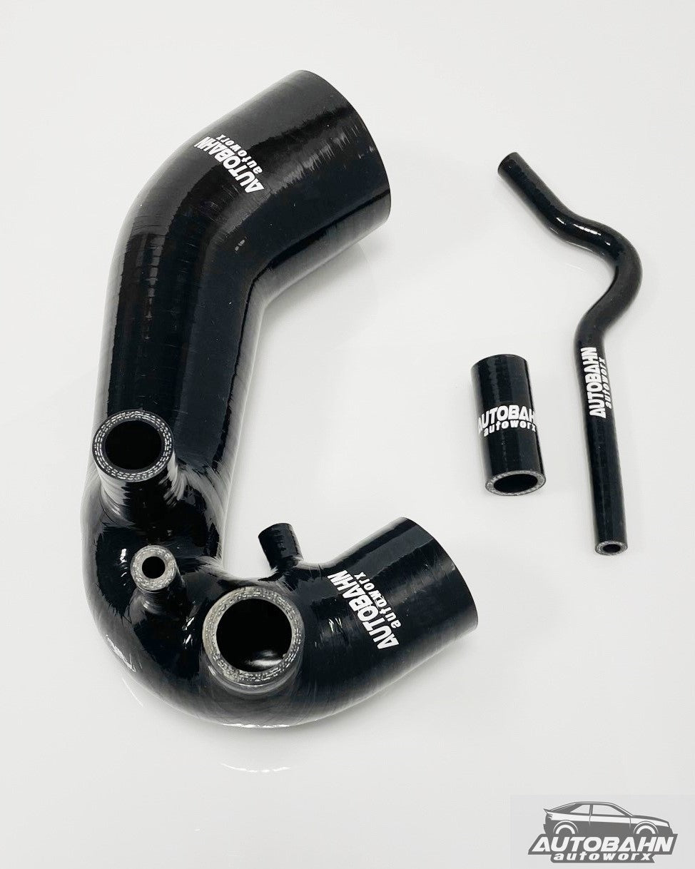 Autobahn Autoworx VW Passat and Audi A4 B5 1.8T inlet pipe hose kit showing durable rubber hoses and fittings.
