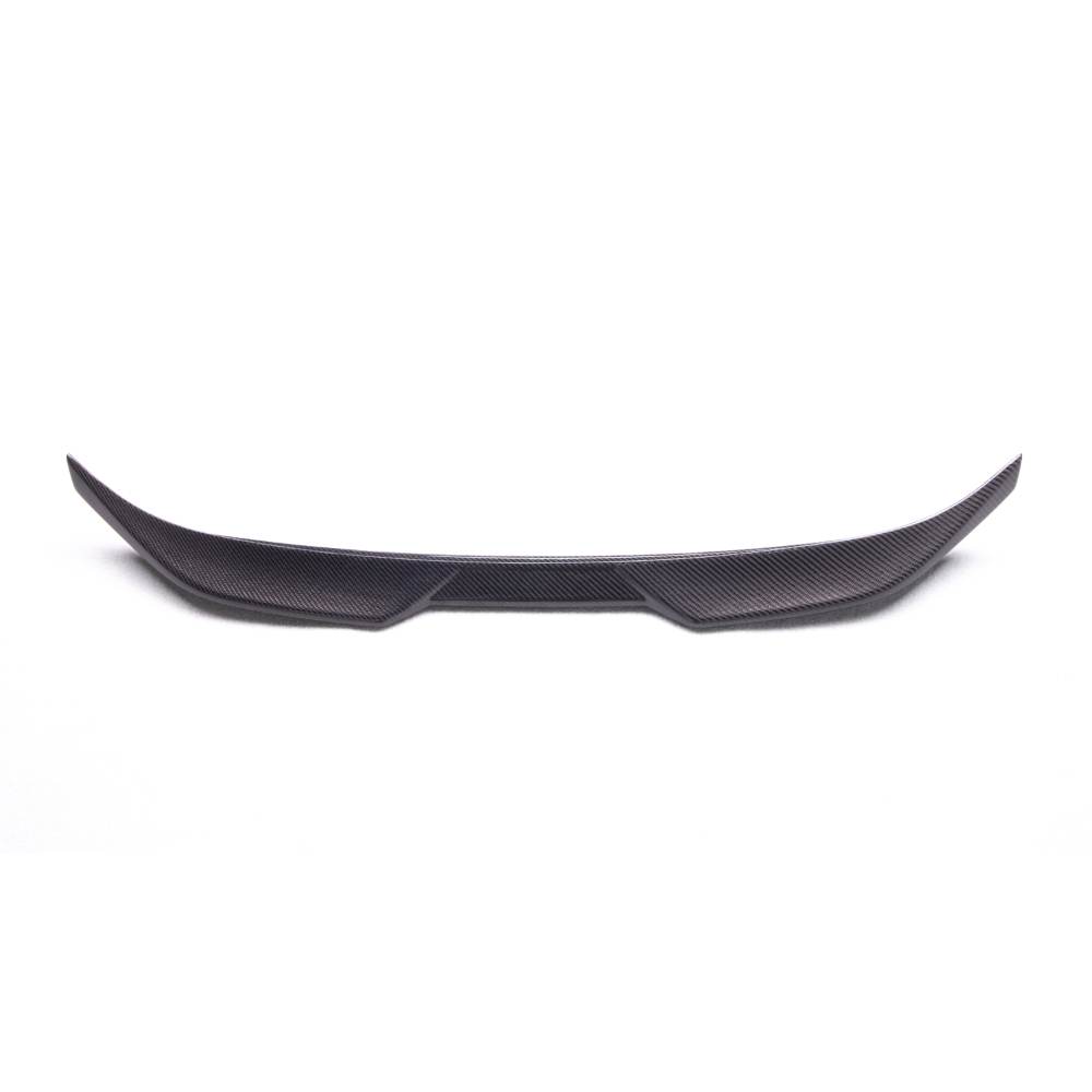 BMW G42 and G87 M2 carbon fiber trunk spoiler by Palenon Performance, showcasing sleek, aerodynamic design and textured finish.