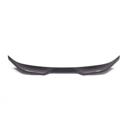 BMW G42 and G87 M2 carbon fiber trunk spoiler with aerodynamic design, featuring a sleek, sporty look from Palenon Performance.