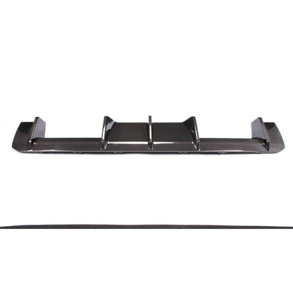 Carbon fiber rear diffuser for BMW G80 M3 and G82/G83 M4, featuring a sleek, aerodynamic design by Palenon Performance.