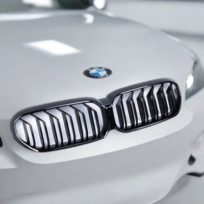 Palenon Performance CF grille with double slat ABS front design for BMW F90 M5 and G30 540i/M550i models.