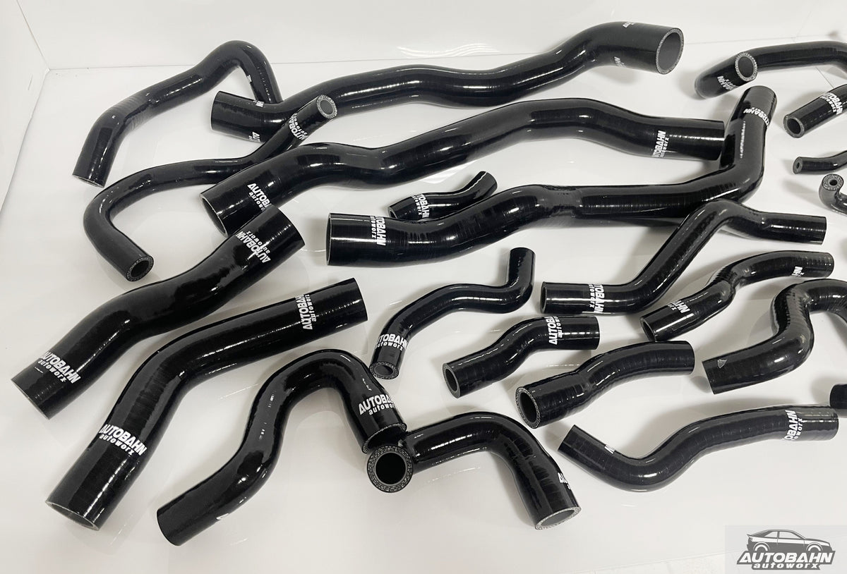 Autobahn Autoworx coolant hose kit for VW Golf, Jetta, Beetle, Passat, CC, EOS, and Audi A3 1.8/2.0 TSI models.
