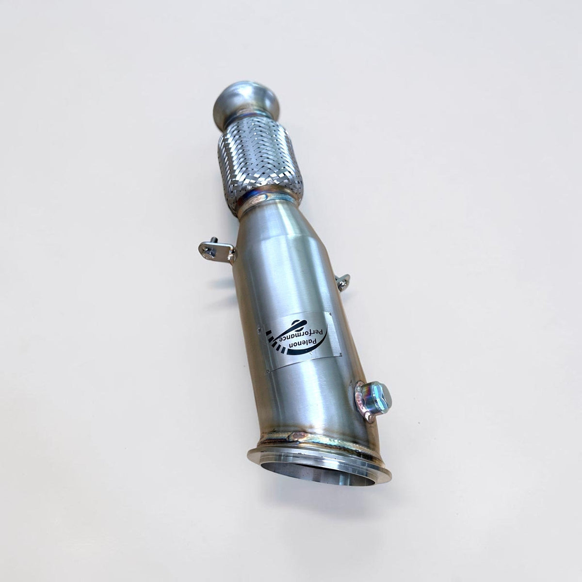 Palenon Performance N26 & N20 race downpipe for BMW F Series 320i, 328i, 420i, 428i, 528i, 228i, 220i, close-up view