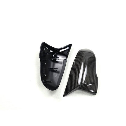 Carbon fiber M style mirror caps for Supra A90/A91, BMW F40/F44, X1 F48, X2 F39, Z4 G29 by Palenon Performance.