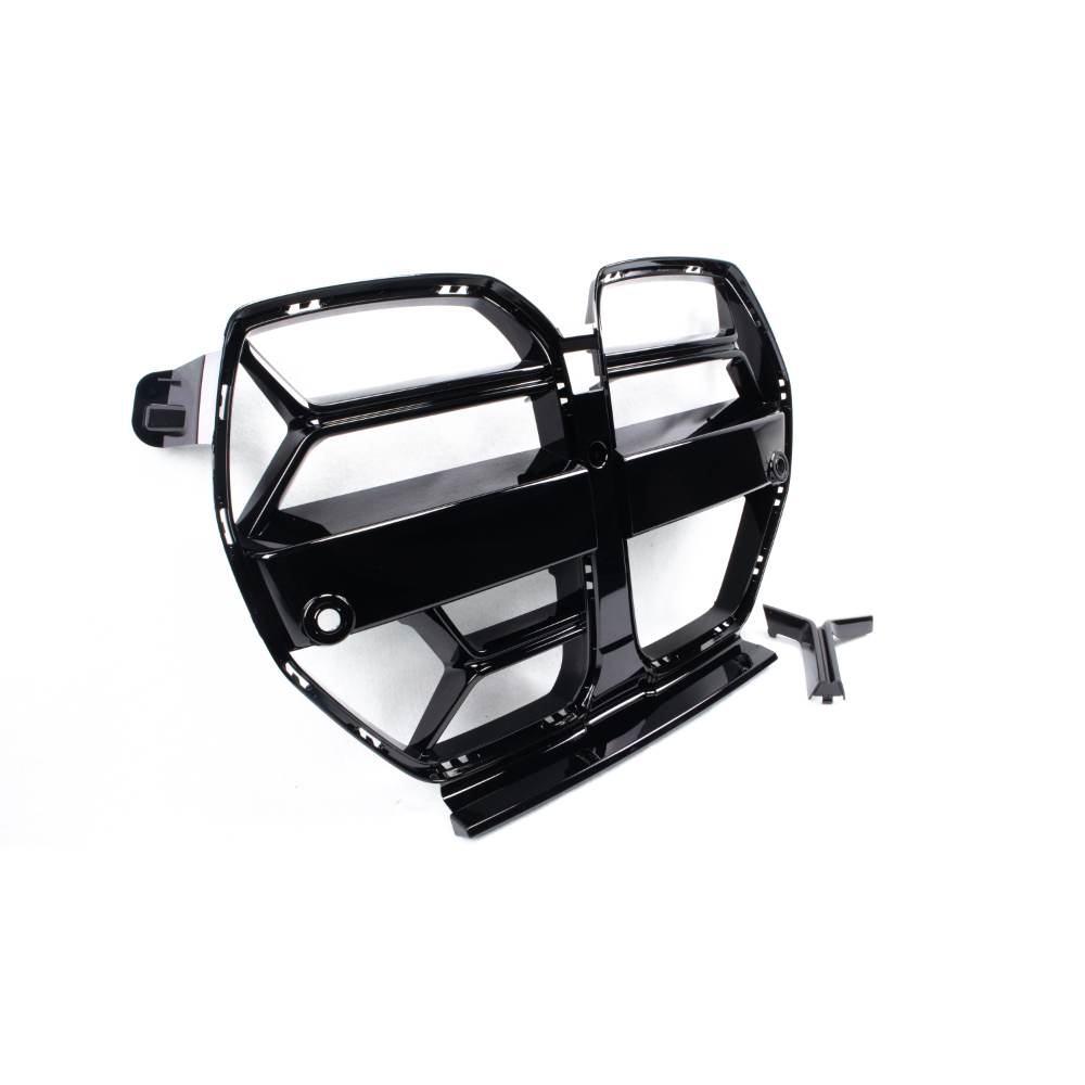 Palenon Performance CSL Type ABS kidney front grille with carbon fiber finish for BMW G80 G82 M3 M4, showing a sleek front view.