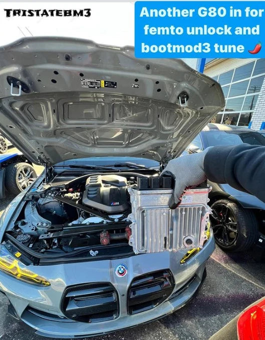 BMW ECU with BOOTMOD3 Tuning, showing the unlocked ECU and tuning interface for full engine performance upgrade.