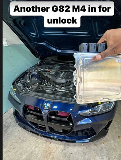 BMW ECU with Bootmod3 tune installed, showcasing the engine bay and tuning interface from BOOTMOD3 TUNING USA.
